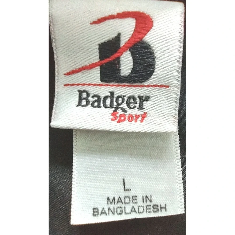 Badger Sport Windbreaker Pullover Large Mens York Logo Black V-Neck Gorp‎ Core
